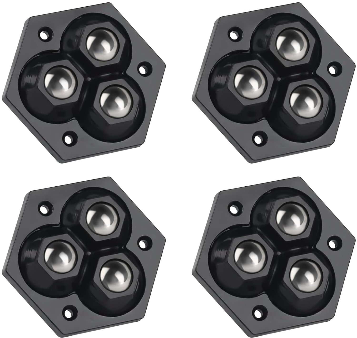 Kogelrollen meubelkogelrollen 4 stuks - 360 graden zelfklevend - sterk rolwiel - ServiceTopper