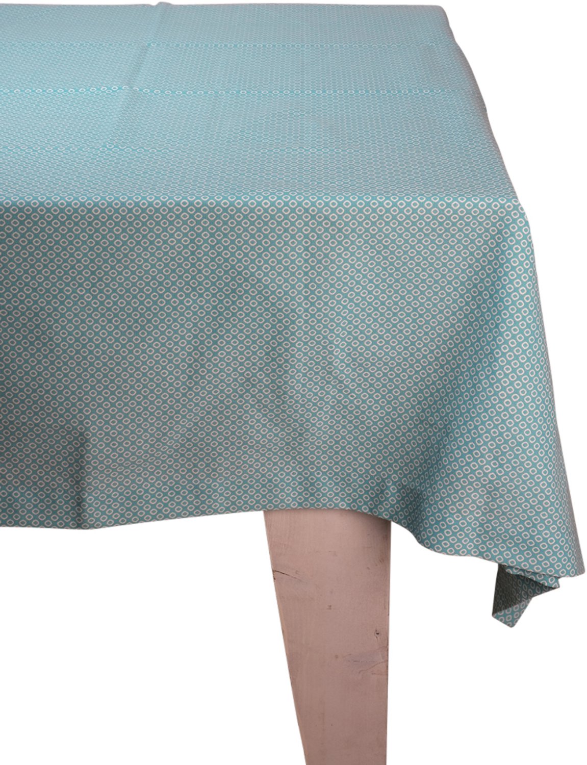 Linen & More Tablecover Little Diamond Tafelkleed Textiel aqua 140x250cm Aquablauw Gewicht: 500 gram Onderhoud volgens het