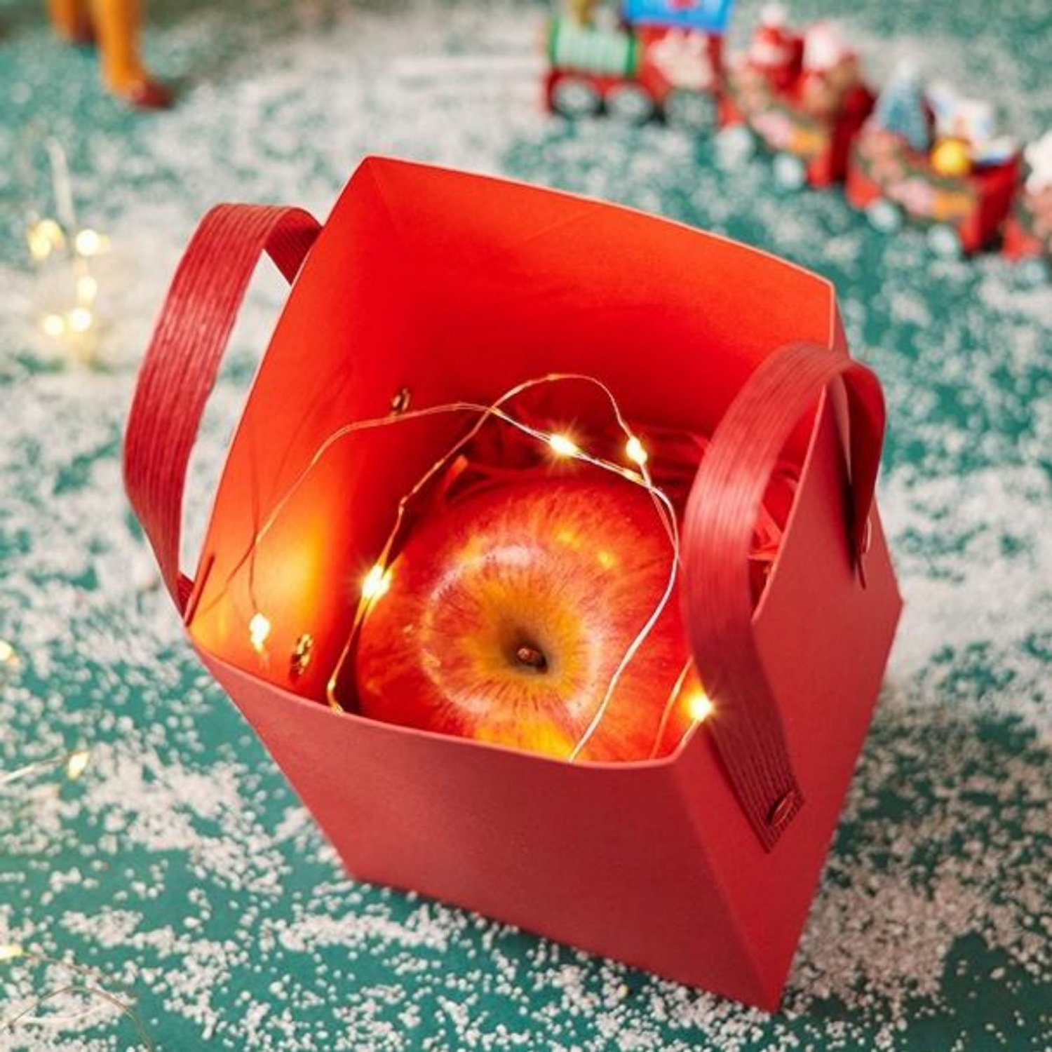 Kerstgeschenkdoos (lege doos met ) – Set van 2 – M-19,5*9,5*7,6 cm – Geschenkdoosje – Klein geschenkdoosje – Verpakkingsdoos – Doosje voor lekkernijen – Decoratieve doos – Geschenkverpakking – Geschikt voor het verpakken van kerstcadeaus, enz. – foto 5