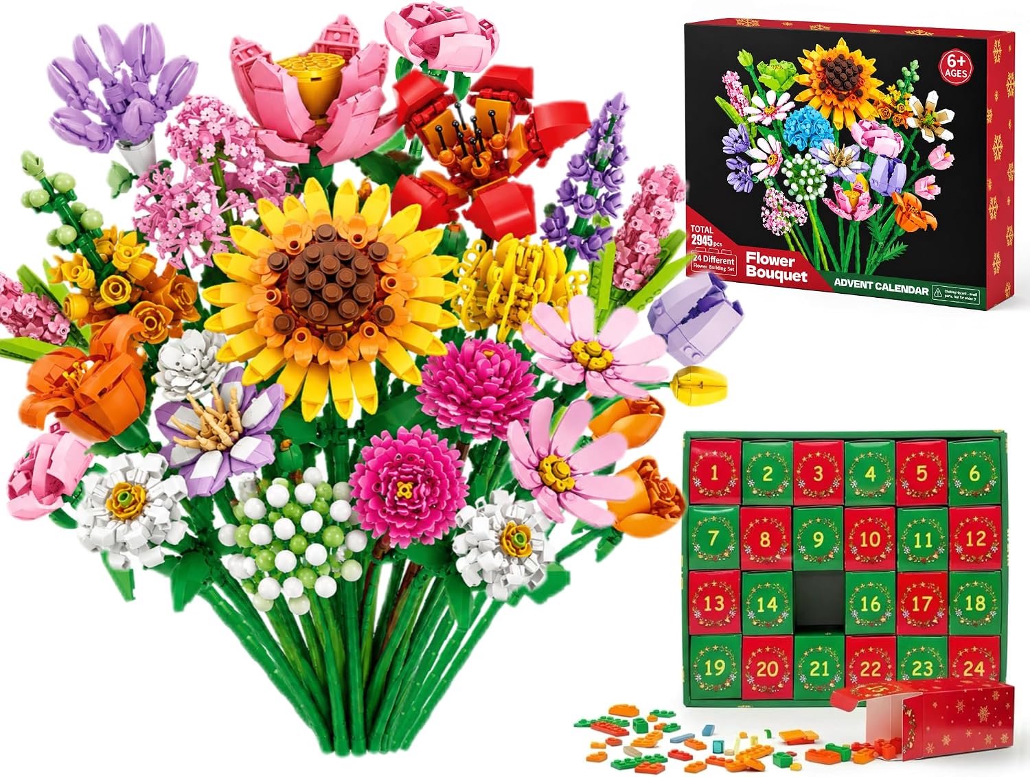 Adventskalender 2026 - 24 boeketten - kerstkalender - bevorder geduld en concentratie - Vemera