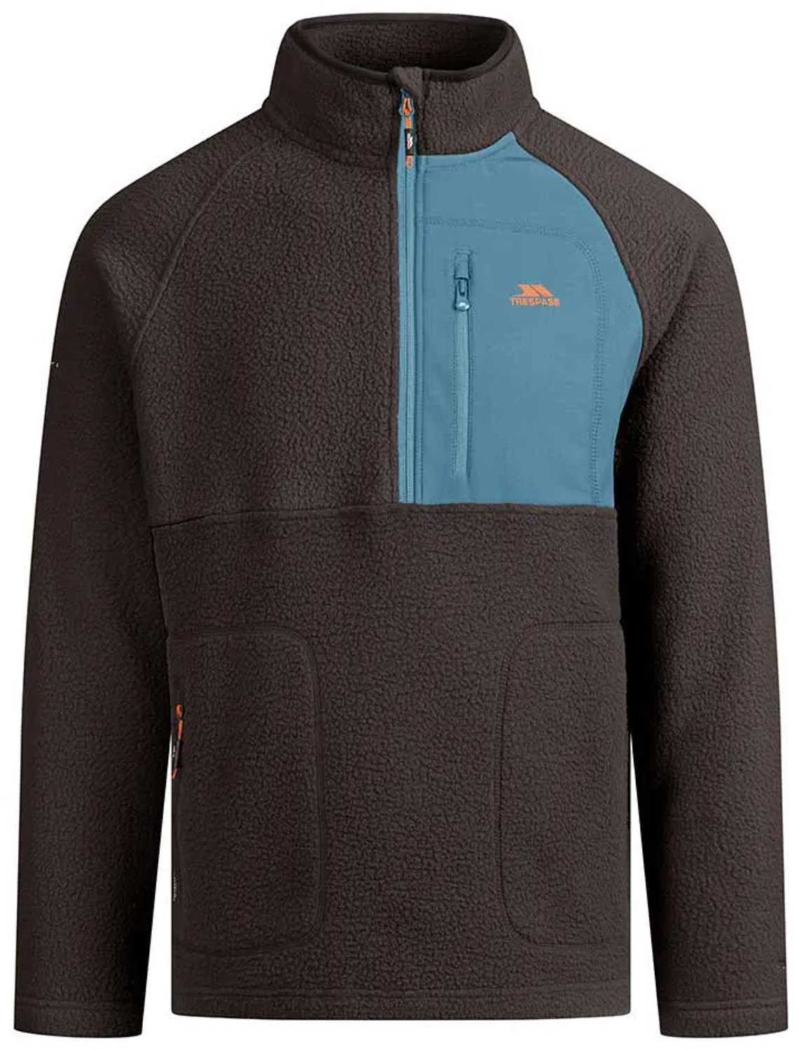 Trespass North Fleece Met Halve Rits Zwart XL Man