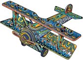 Eureka houten puzzel dubbeldekker - kleurrijke 2D puzzel speelgoed.
