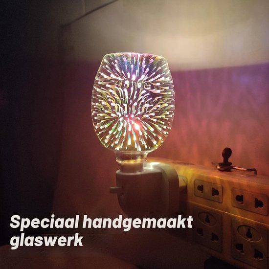Elektrische geurlamp voor was, elektrische geurlamp, aromalamp voor geurwas, nachtlampje voor stopcontact voor thuiskantoor slaapkamer cadeaus (met stippen) — afbeelding 2