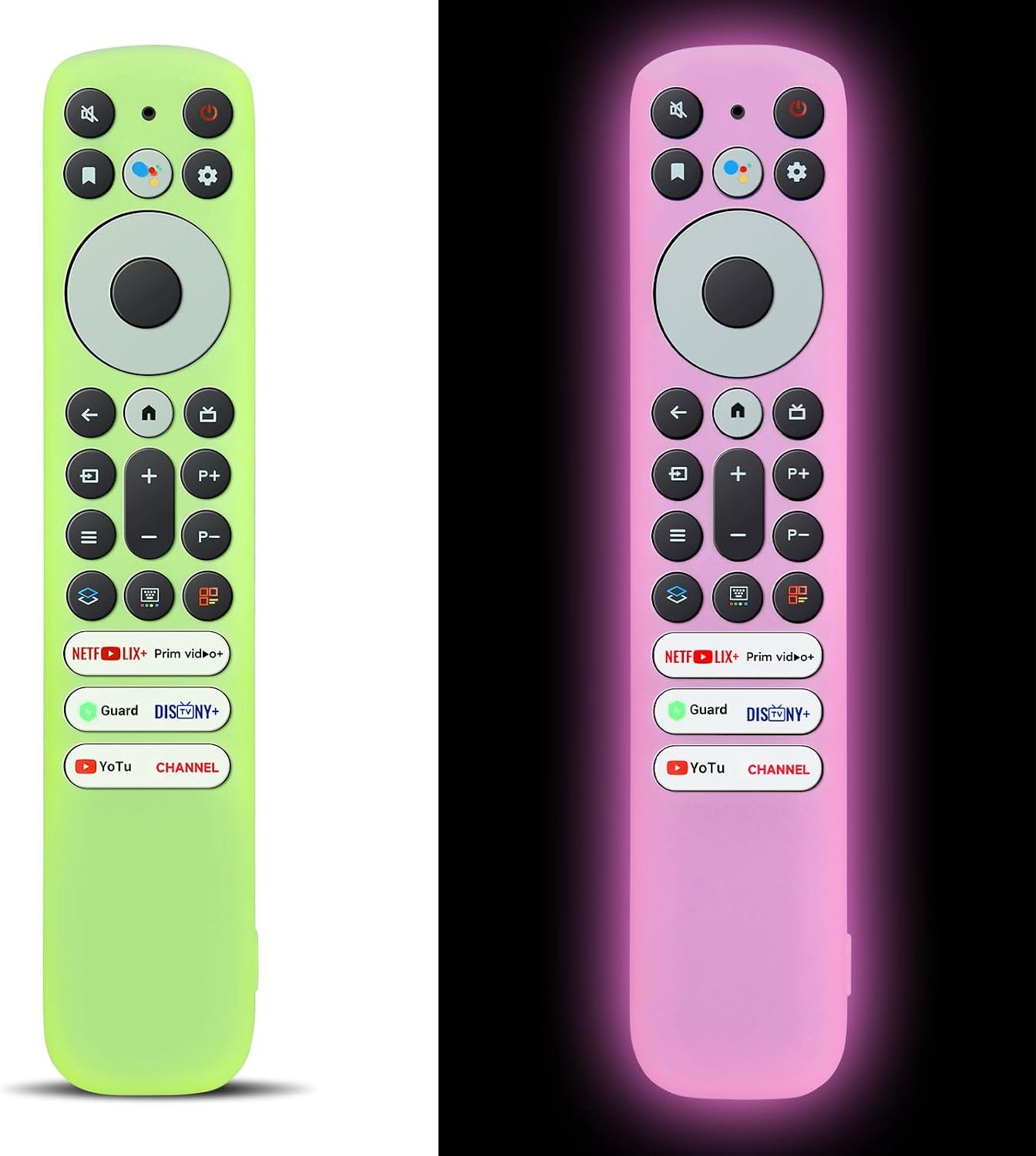 RC902V afstandsbediening hoes - 2-pack - zacht silicone - glow in the dark - Vemera