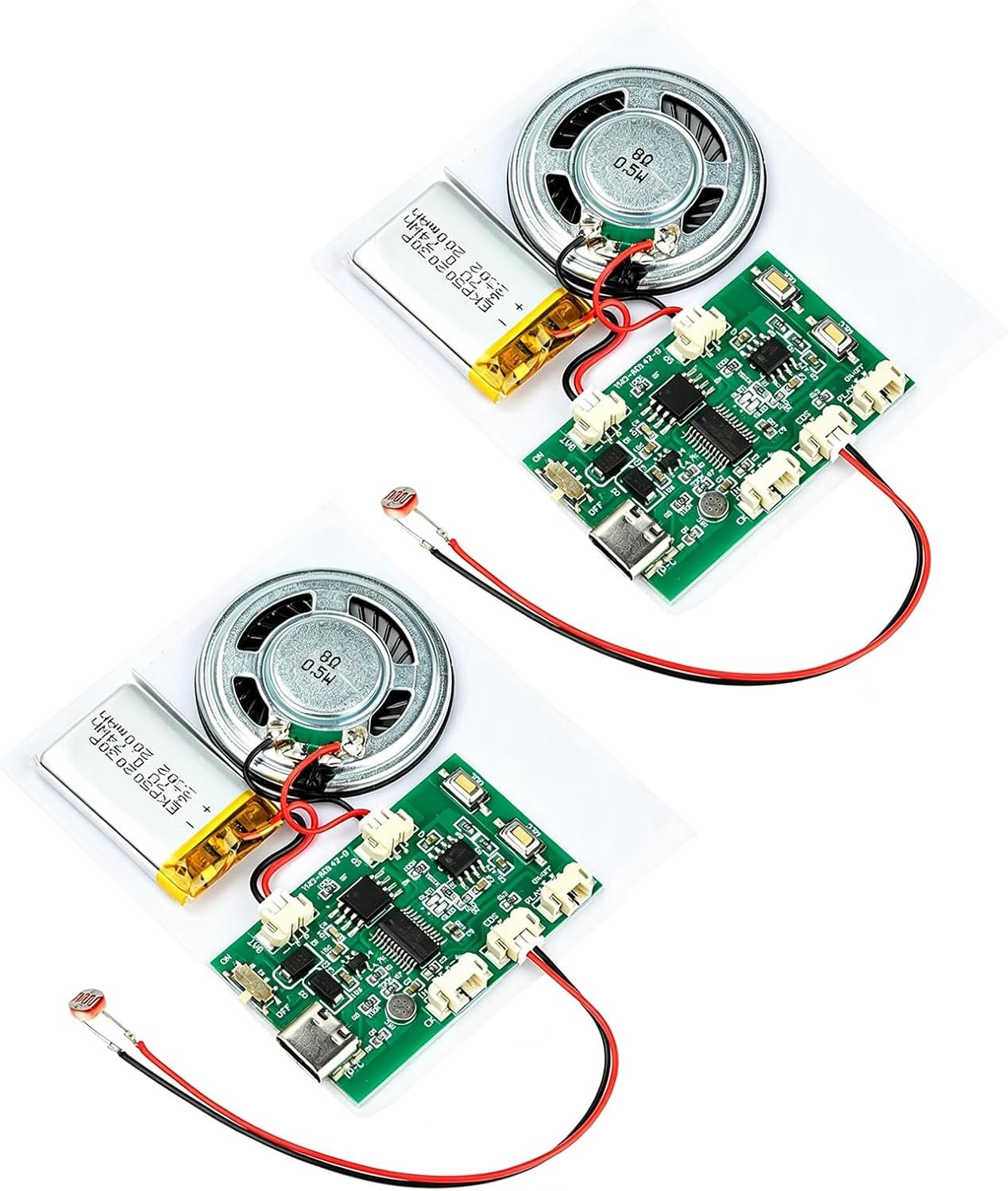 DIY verjaardagskaarten geluidsmodule - 8 MB geheugen - lichtgeactiveerd - persoonlijke audio-opnames - ShopVlot
