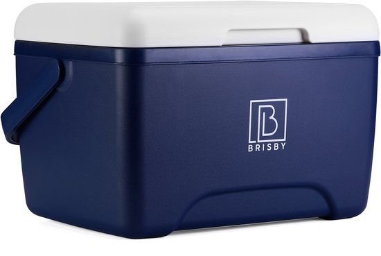 Brisby Koelbox - Frigobox - 8L - Blauw - Tot maximaal 40 uur isolatie - Incl. 2 dikke koelelementen van 450ml - Met koelelementen vergrendeld in deksel en Brisby 500ml Zwarte Dubbelwandige Thermosfles van Brisby — afbeelding 4