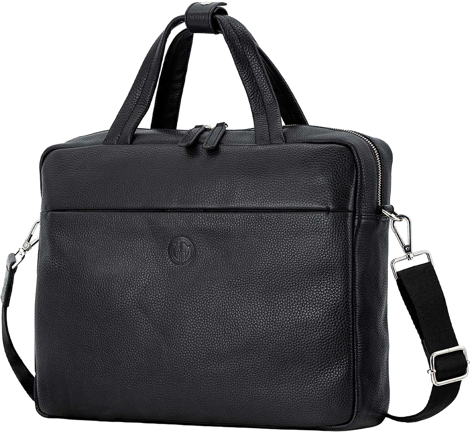 LINDENMANN heren leren tas - zwart
