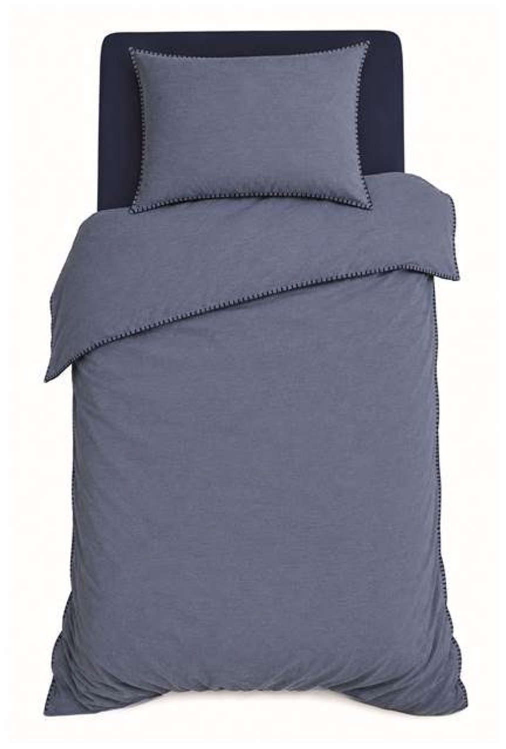 Romanette Visconti Dekbedovertrek - Eenpersoons - 140x200/220 cm - Jeansblue/Blauw