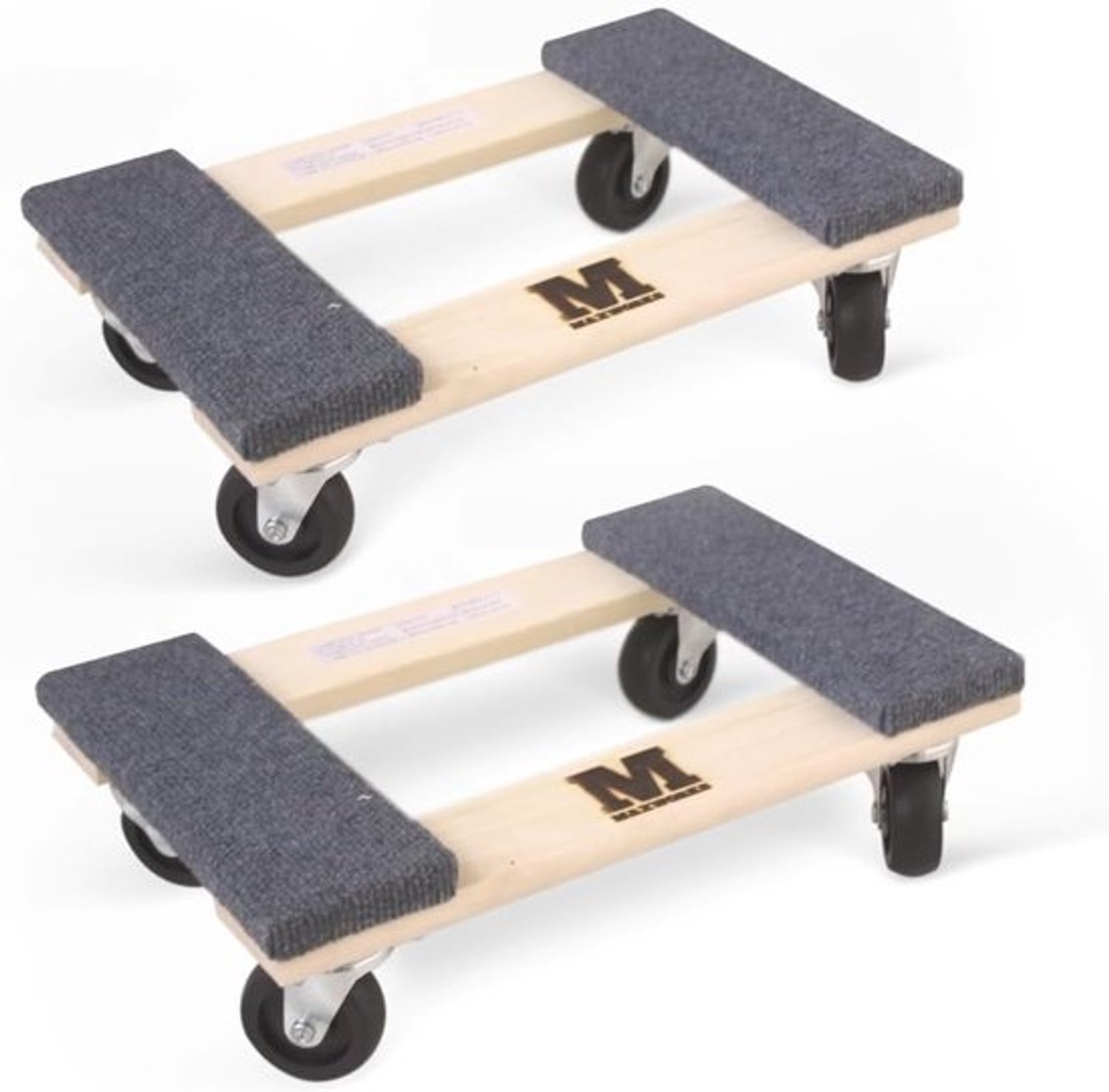 Verhuis Dolly - Mover Platform - Meubels Verplaatsen - Hoge Draagkracht - 45x30 cm - Natuurlijk Hout