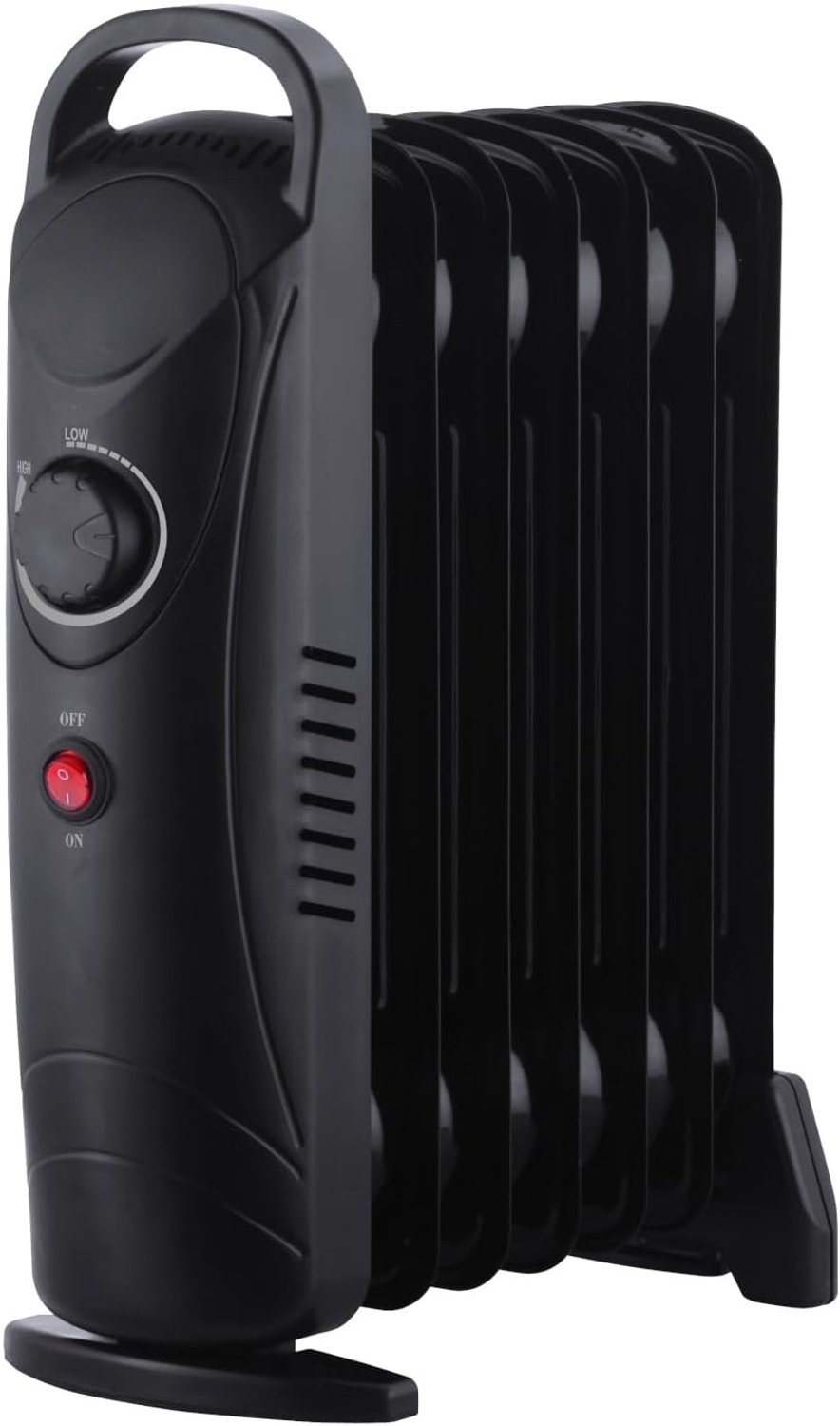 QEVA Olieradiator - Elektrische Radiator - Oliekachel - Zwart - 13cm x 35cm x 42cm