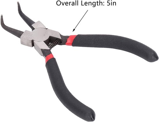 Internal Circuit Pliers with Curved Jaw 12.7cm Carbon Steel and Rubber Ring Removal Tool - ShopVlot — afbeelding 2