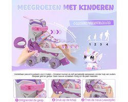 OLYSPM Rolschaatsen voor Kinderen met 8 Lichtgevende Wielen,4 Maten Verstelbare Rolschaatsen voor - ShopVlot