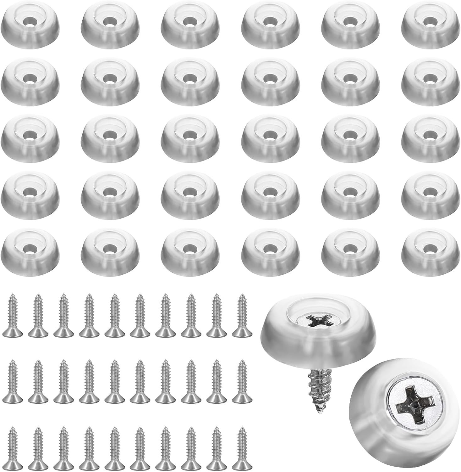 Rubber voeten 16mm - Schroefbaar - Transparant - Voor meubels en bescherming - ShopVlot