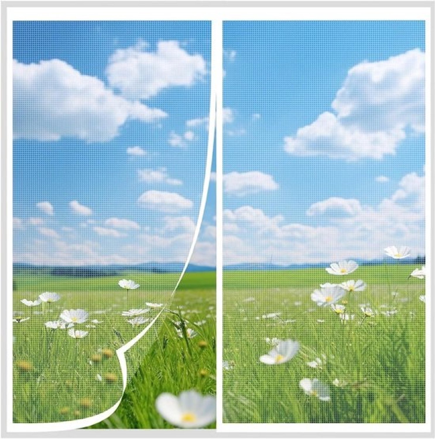 Horren Raam - Muggenhor - Frisse Lucht - Magnetische Sluiting - 120x140cm - Wit