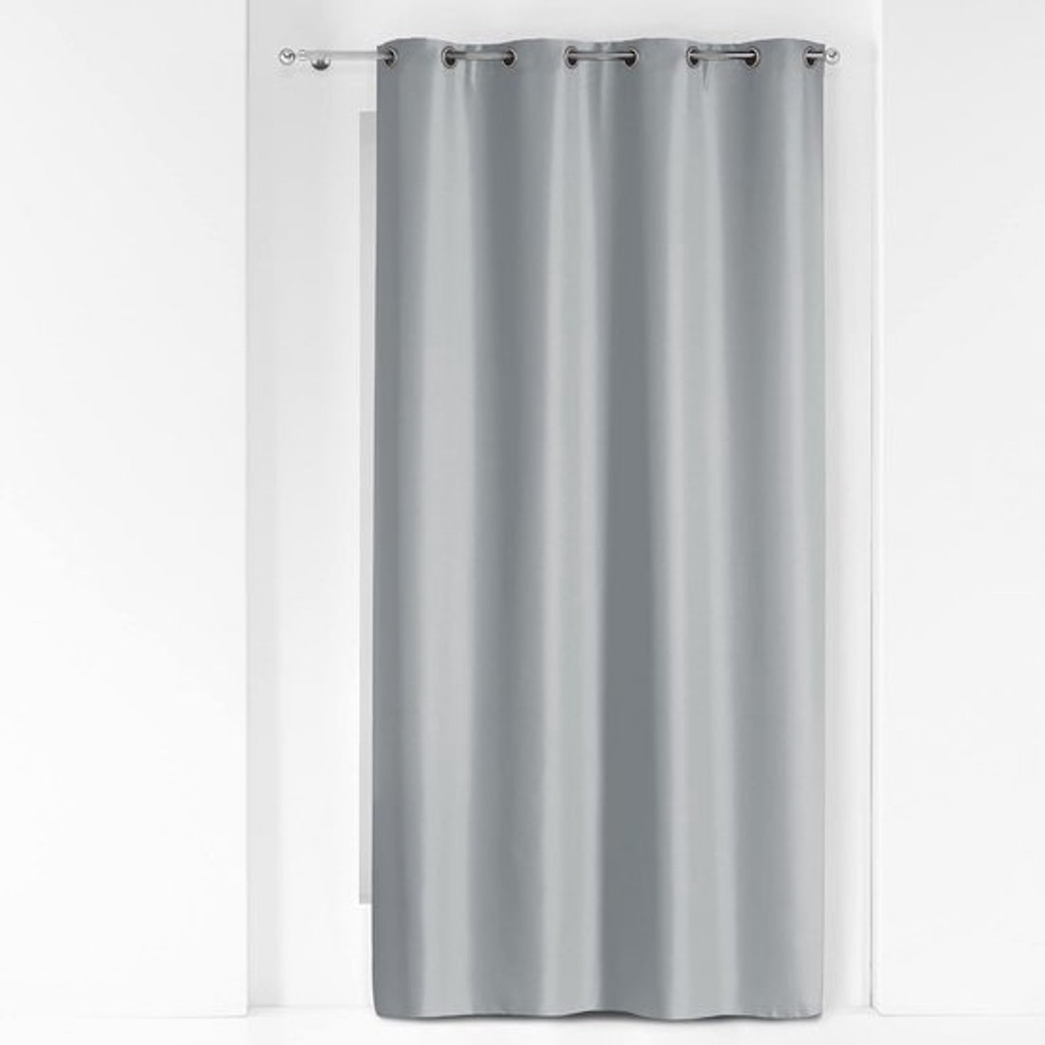 Verduisterend Gordijn met Ringen 140x260 cm Grijs - Essentiële Stijlvolle Raambekleding