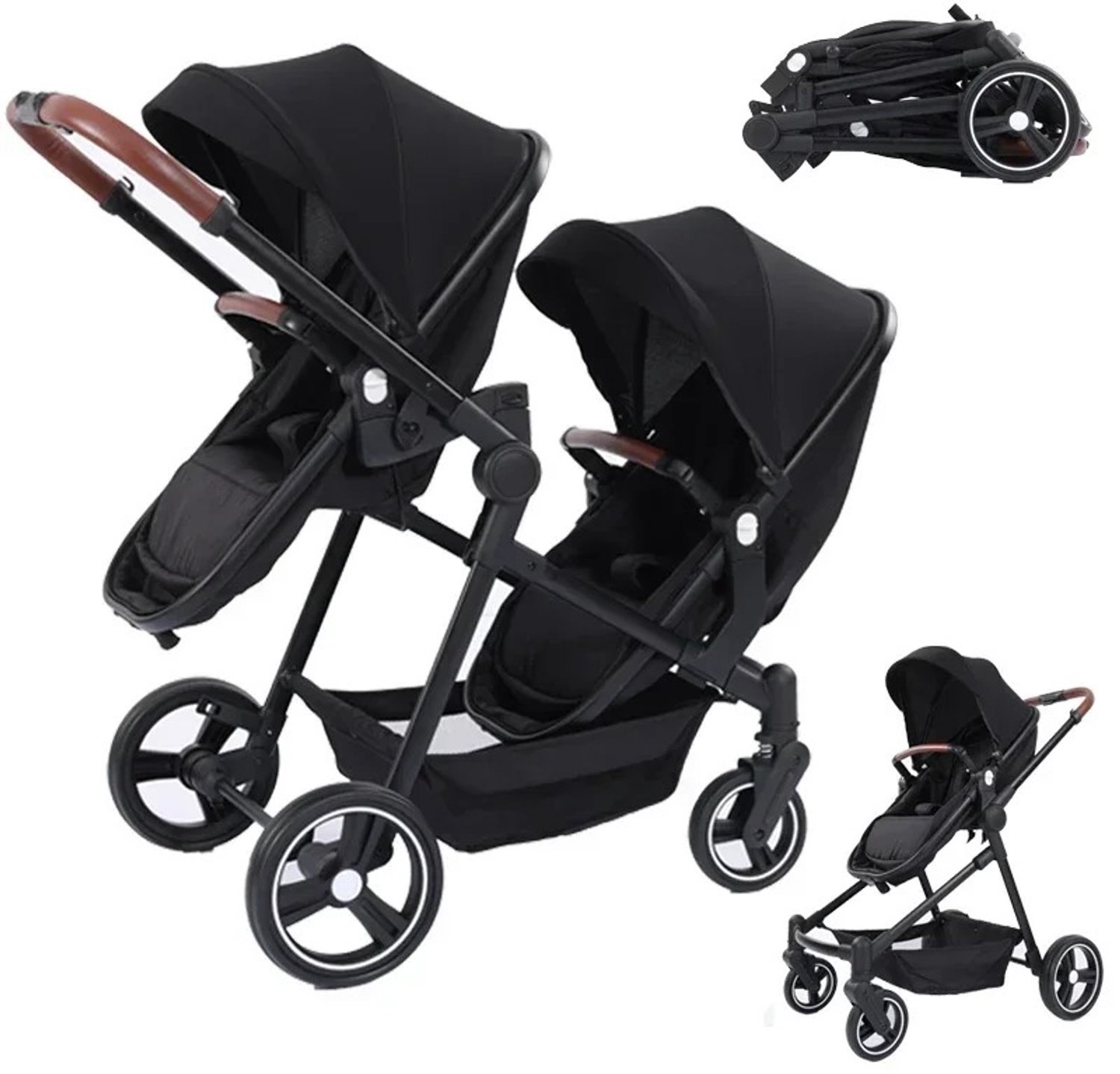 Aafinity Kinderwagen duo donkergrijs