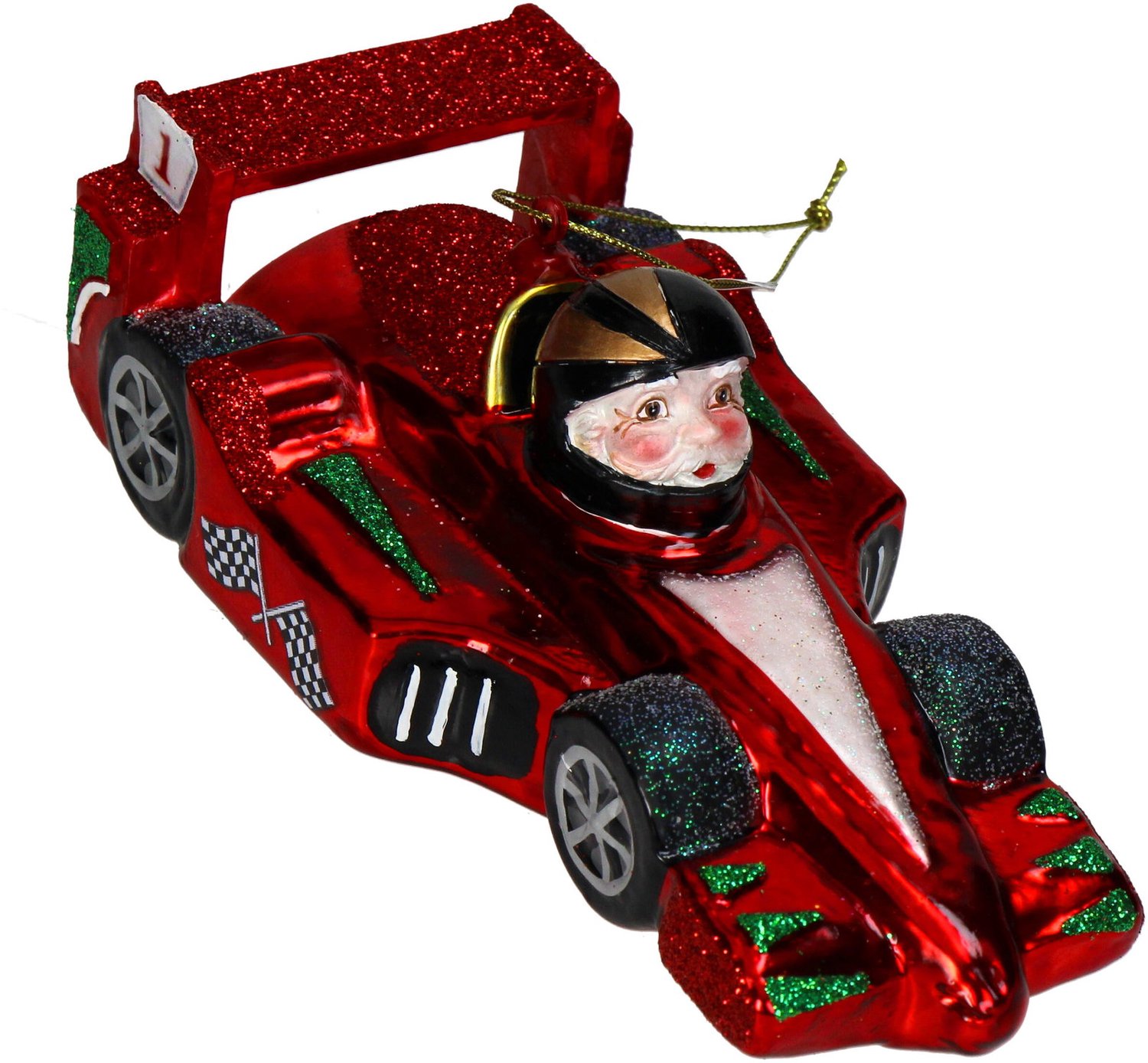 HD Collection Ornament kerstbal Raceauto Glas Rood 15.2 cm HD Collection