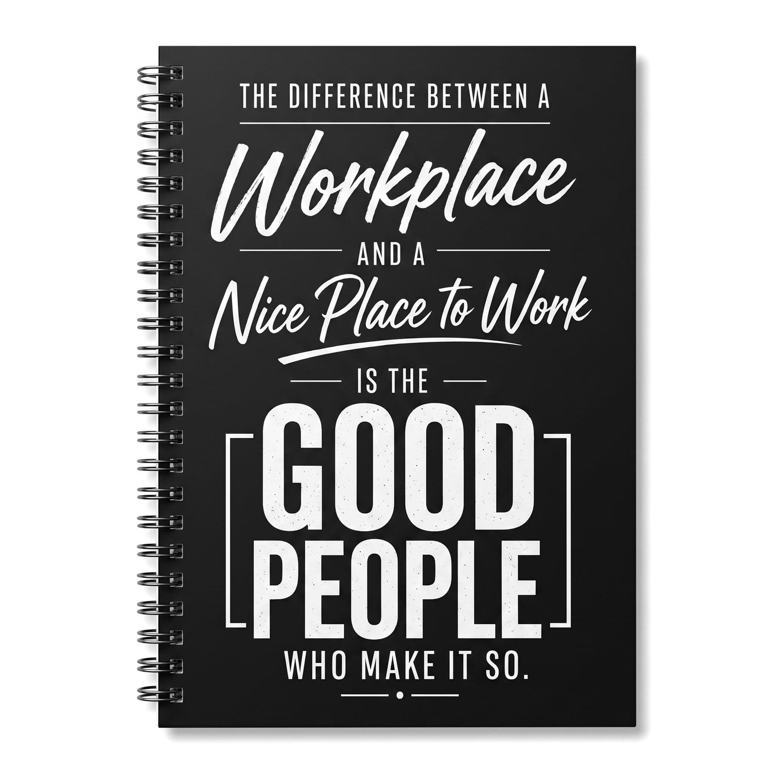 Notitieboek A5 zwart - spiraalvormig - afscheidscadeau - perfect voor collega's - ShopVlot