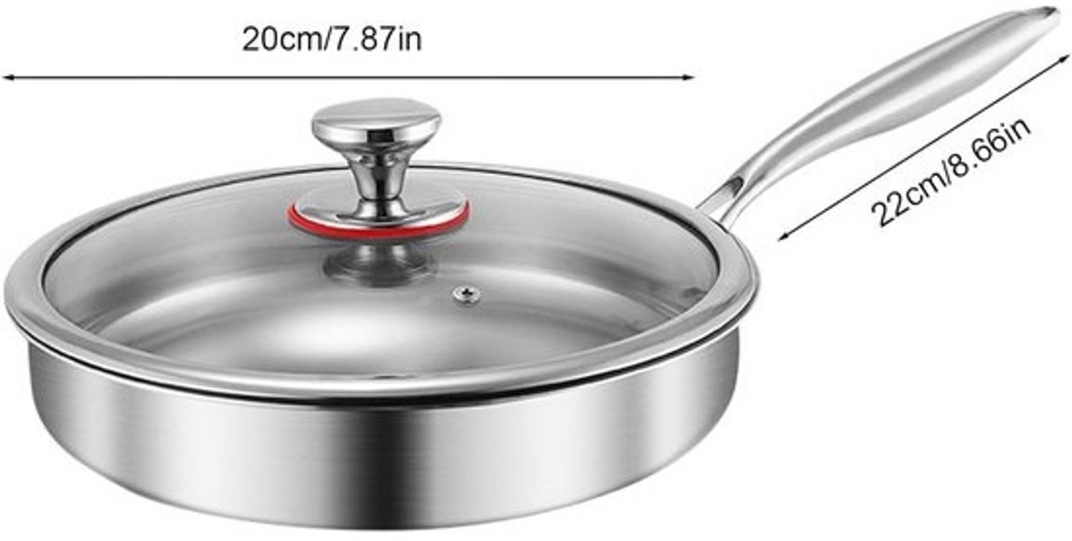 Gevorderde Titanium Koekenpan met Deksel - Krasbestendig en Anti-aanbak