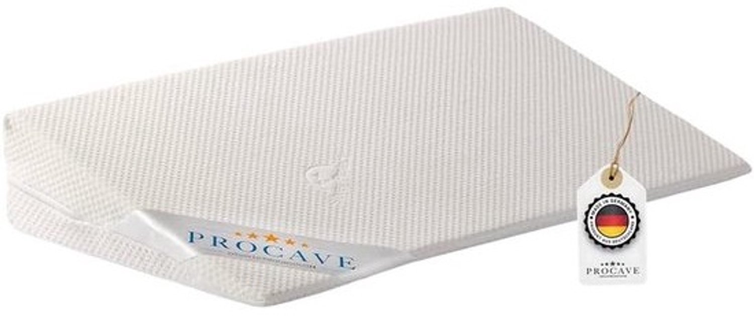 Bedwig met overtrek - Wigkussen schuim - Ergonomisch liggen - Silver Protect doek - 140x45x15 cm - Wit