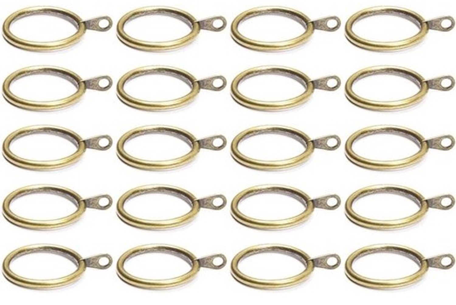 Gordijnringen Metaal - Gordijnroede Clips - Gordijnen Ophangen - Bramvrij Gepolijst - 38mm 20 Stuks - Brons