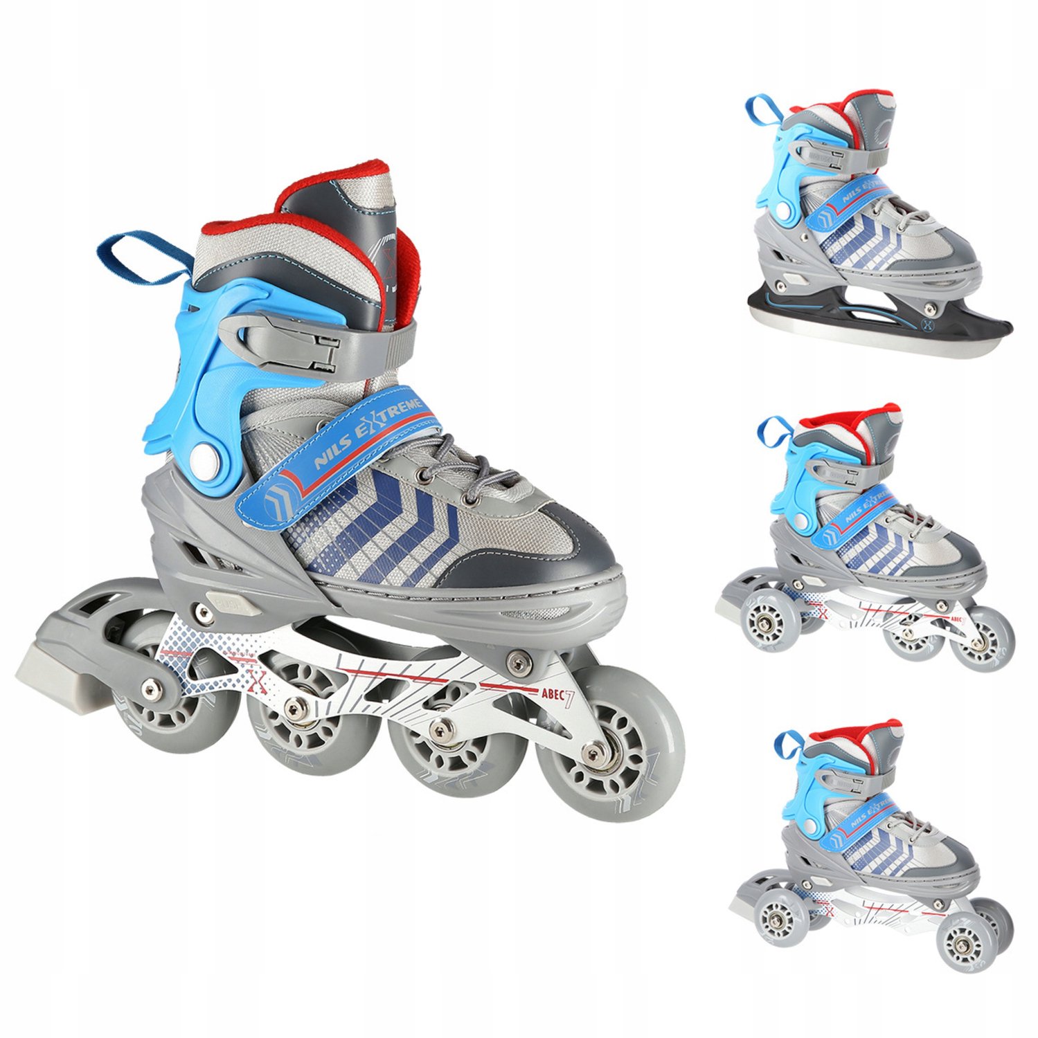 Verstelbare 4-in-1 Schaatsen/Skeelers ABEC7