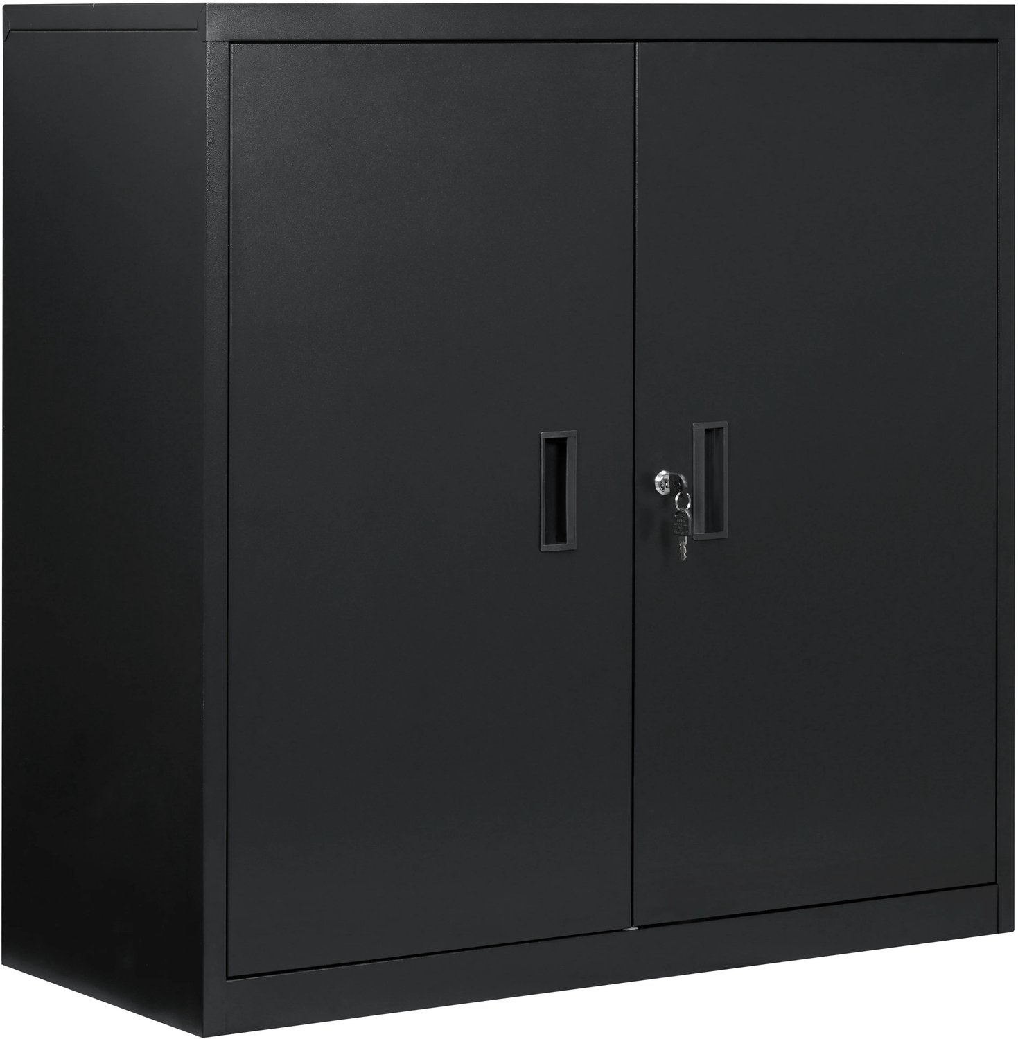 Prime Home Archiefkast - Archiefkast met slot - Kantoorkast - Printerkast - Metaal - In hoogte verstelbare plank - 92,5 x 90 x 40cm - Zwart