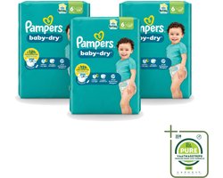 3 x Pampers – Luiers – Baby Dry Maat 6 – 22 Luiers - Grootverpakking - Vaatwasstrips - Baby Luier - Droge Luier - Luier Voor Baby - Luier Maat 6 - Lekbescherming