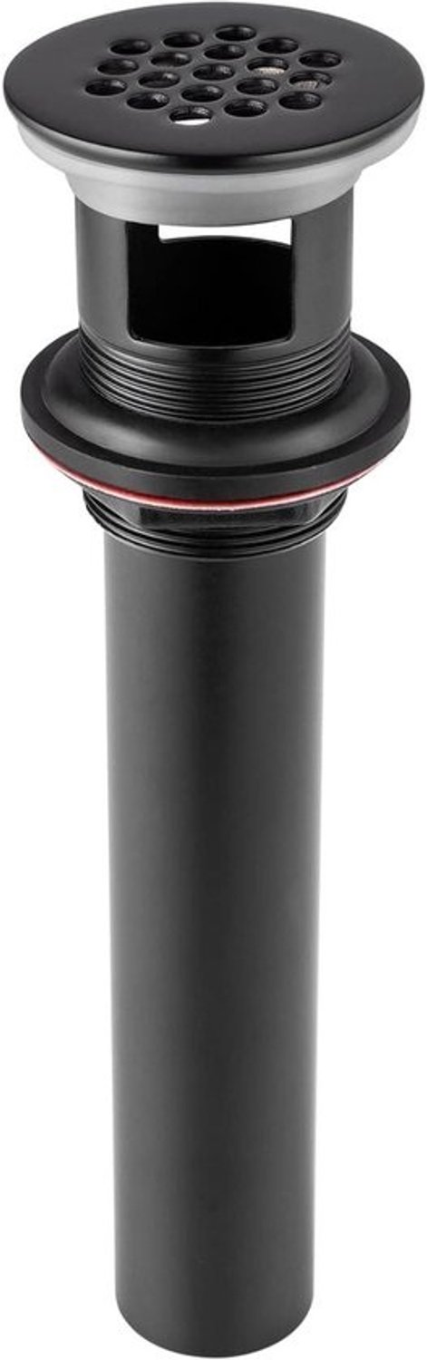 Afvoerset Badkamer - Wastafel Zeef - Voorkom Verstopping - Met Overloop - 1 1/2 Inch - Mat Zwart