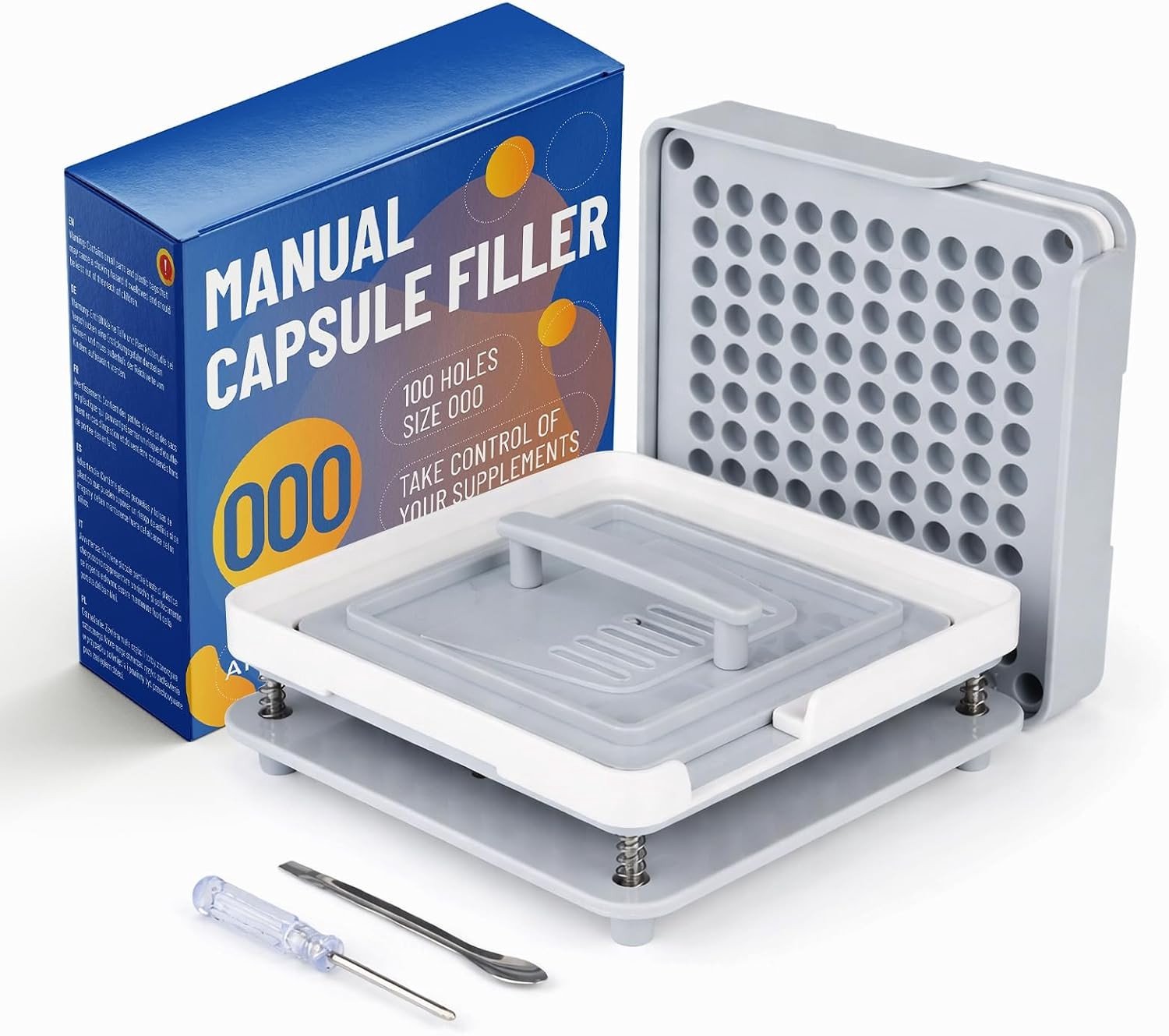 Capsulevuller - Geen Kleur - Maat 000 - Voor Gelatine of Vegetarische Capsules - Voor Gezondheidsbewuste Gebruikers