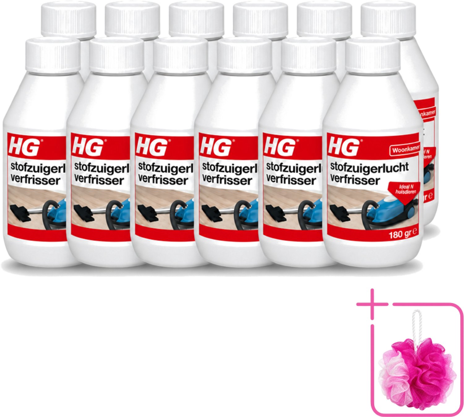 12 x HG - Stofzuigerlucht Verfrisser - Frisse Geur tijdens Stofzuigen - 180 g - Bulkverpakking - Stofzuiger geur - Douchemop - Stofzuiger lucht verfrisser
