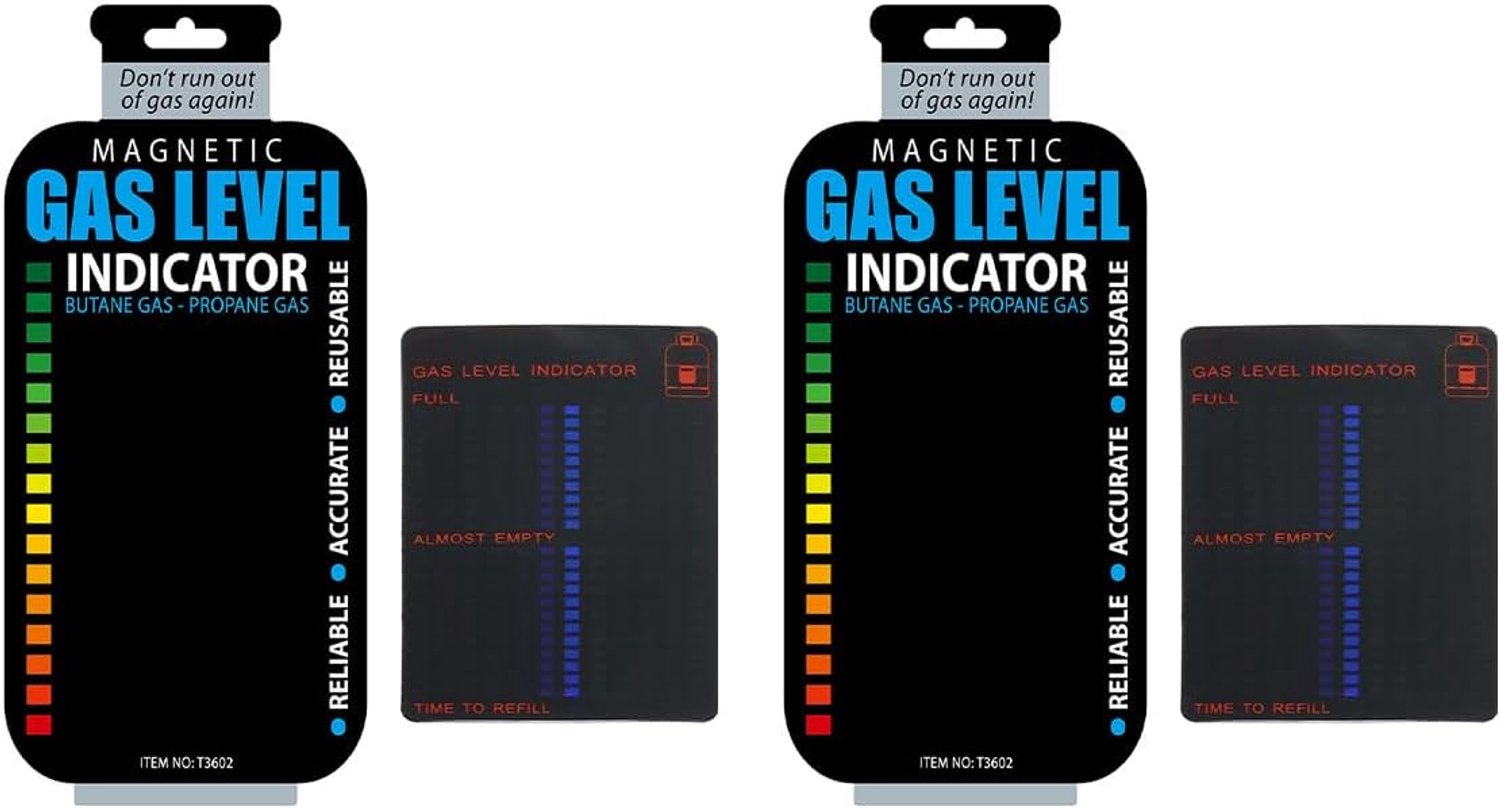 2 stuks praktische propaan butaangas LPG brandstof-gastank vulstandindicator, magnetische manometer, fles grill aansluitingen en slangen