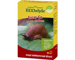ECOstyle Escar-Go - Bestrijdingsmiddel tegen Slakken - Regenvaste Slakkenkorrels - Stopt Slakkenvraat Direct - 400 m² - 1 KG