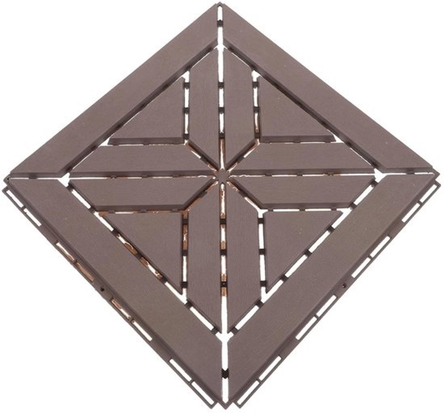 Kunststof Vloertegels - Terrastegels Buiten - Tuin Balkon Decoratie - Eenvoudig Kliksysteem - 31x31 cm - Bruin