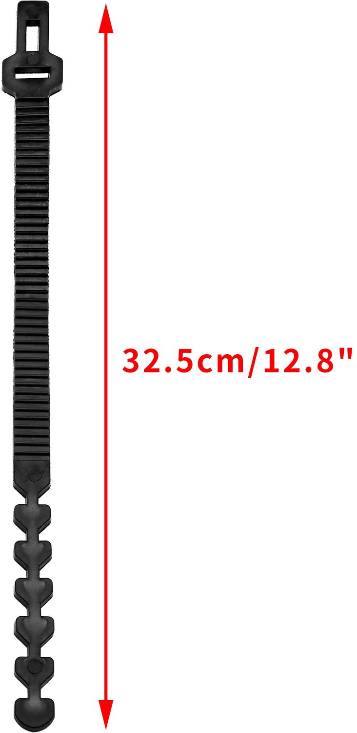KINGLAKE 5 stuks 32,5 cm zwarte boombanden banden ondersteunt zware struikbanden verstelbare interlock tuin boombanden - ShopVlot