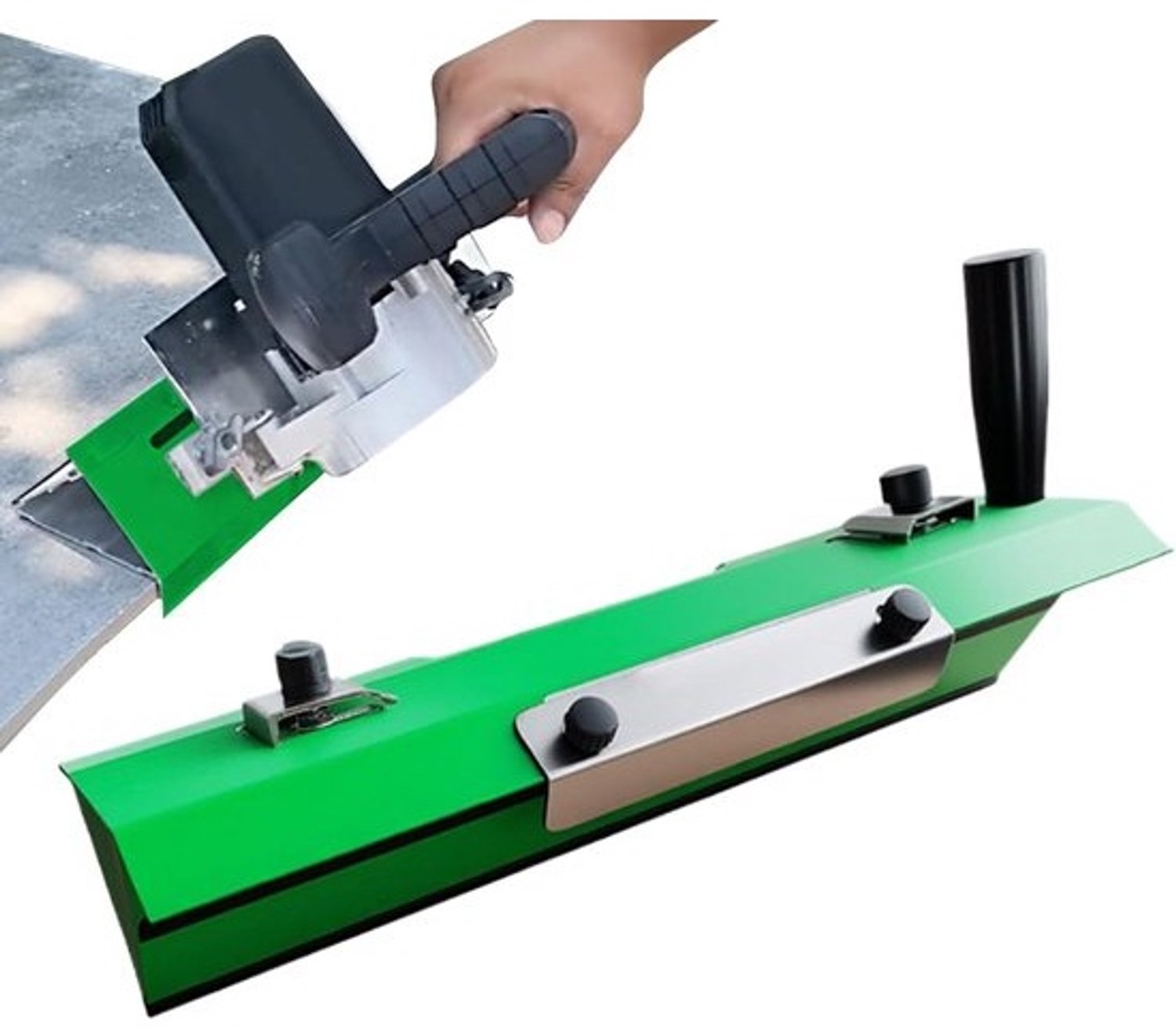 Tegelsnijder - Afschuiner Tegels - Randbewerking Tegels - Verstelbaar 45 Graden - 33 x 11 x 11 cm - Aluminiumkleur