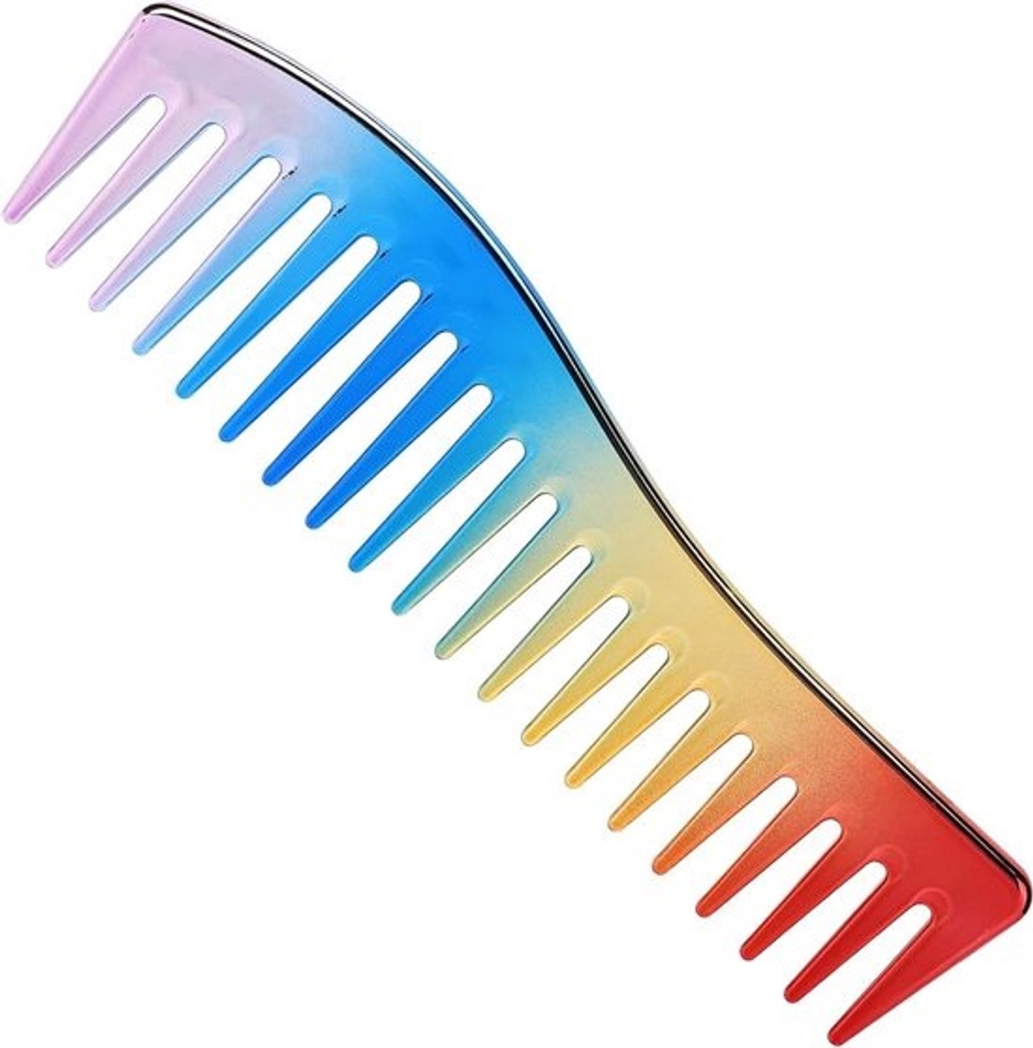 Grove Kam - Ontwar Kam - Haar Stylen - Hoge Temperatuur Bestendig - 18 x 5 cm - Regenboog