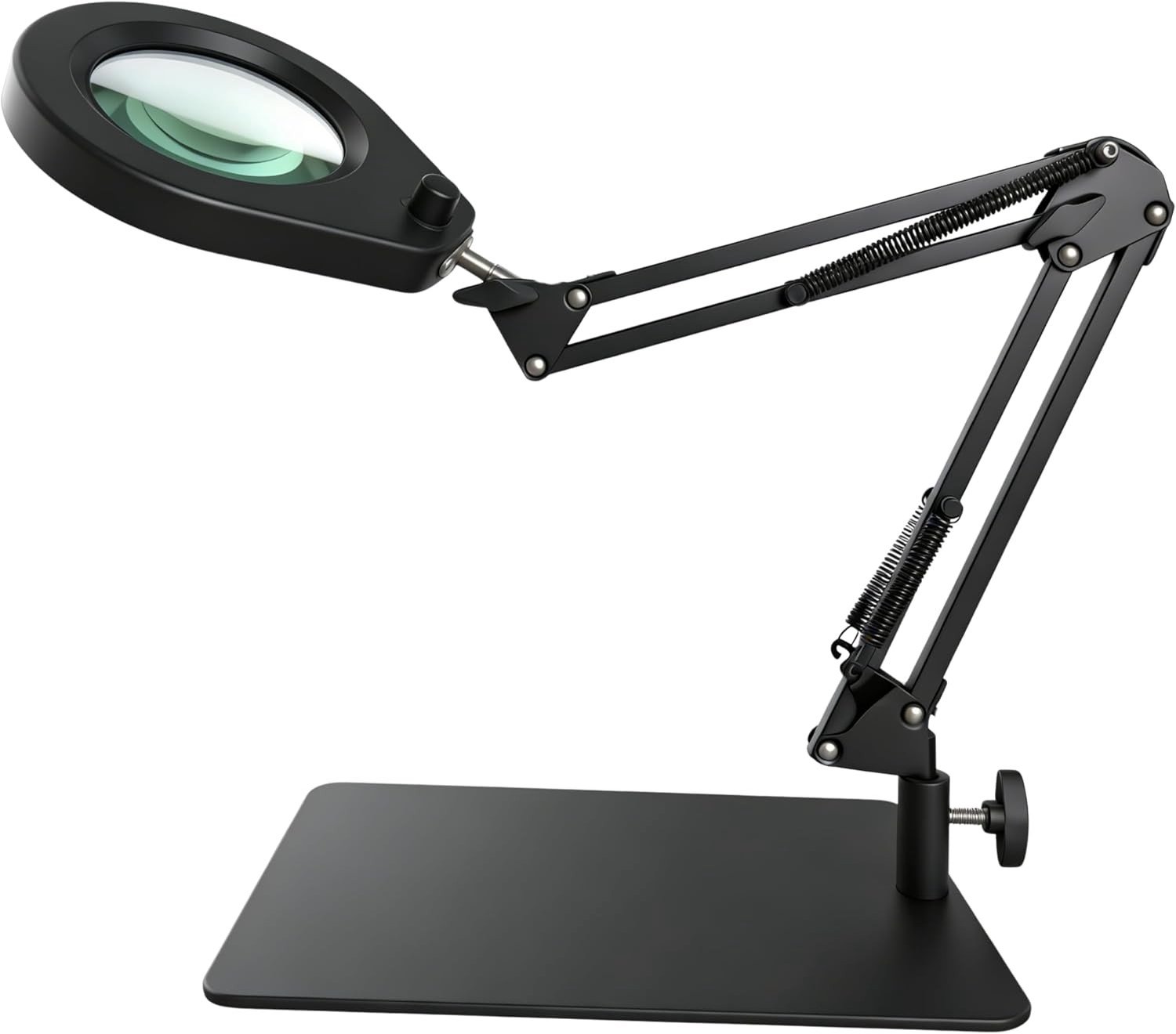 Vergrootlamp met Standaard en Klem - Wit - 10,5 cm - Dimbare LED Verlichting met 5 Kleurtemperaturen - Voor Hobby's en Precisiewerk