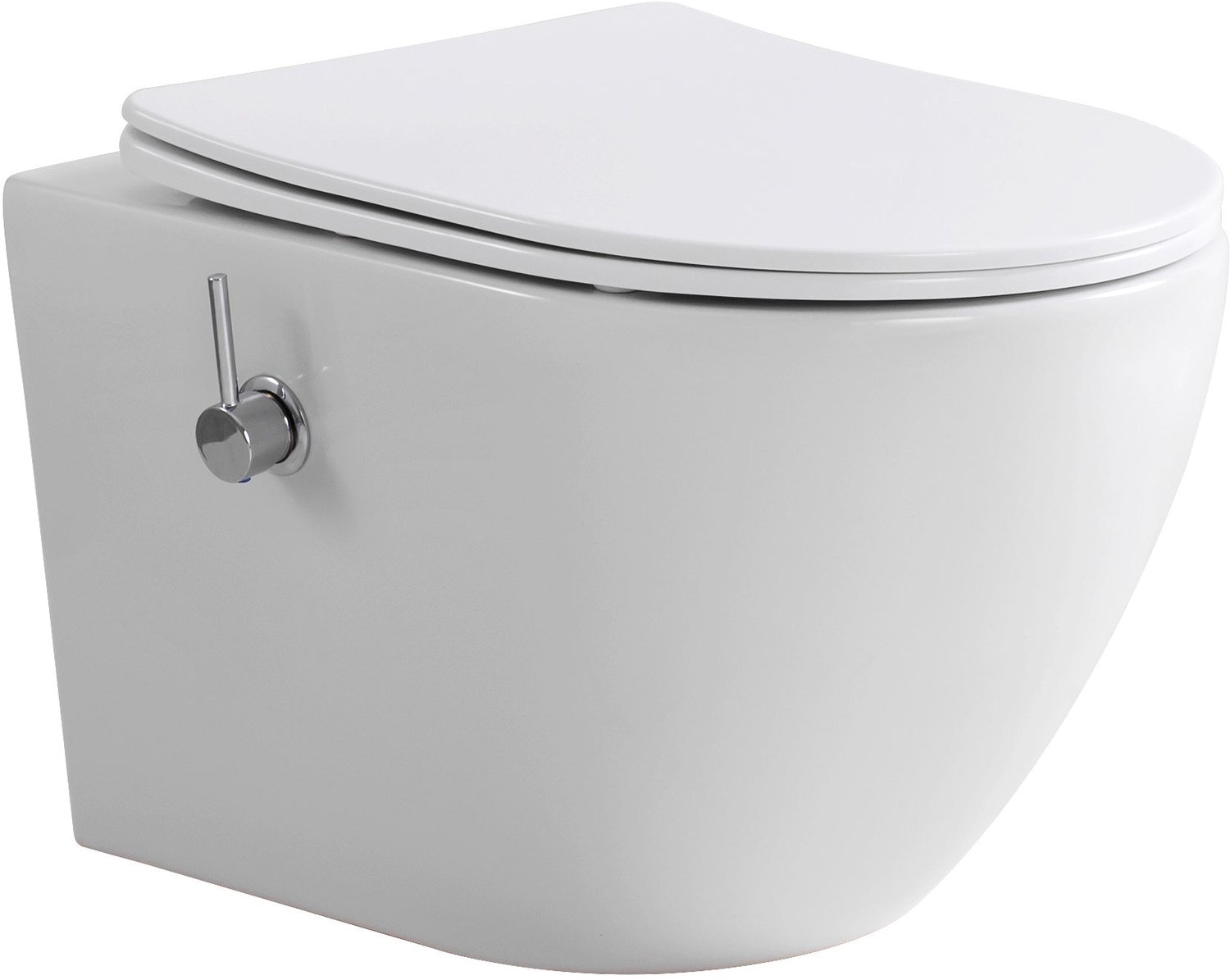 ALONI Hangtoilet met bidet Pro - 360° Flush randloos - Glanzend wit