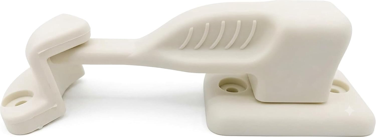 Draaigreep caravan deur met tegenhouder - wit - UV-bestendig - ideaal voor sluitmechanismen - Vemera