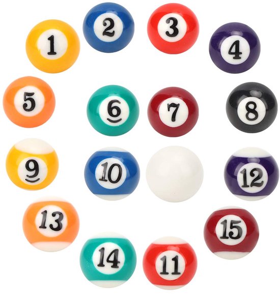 Biljartballen Milieuvriendelijke Kids Biljartbal Speelgoed 16 Stuks 2.5cm Pooltafel Biljart Training Cue Balls Biljartbenodigdheden — afbeelding 5