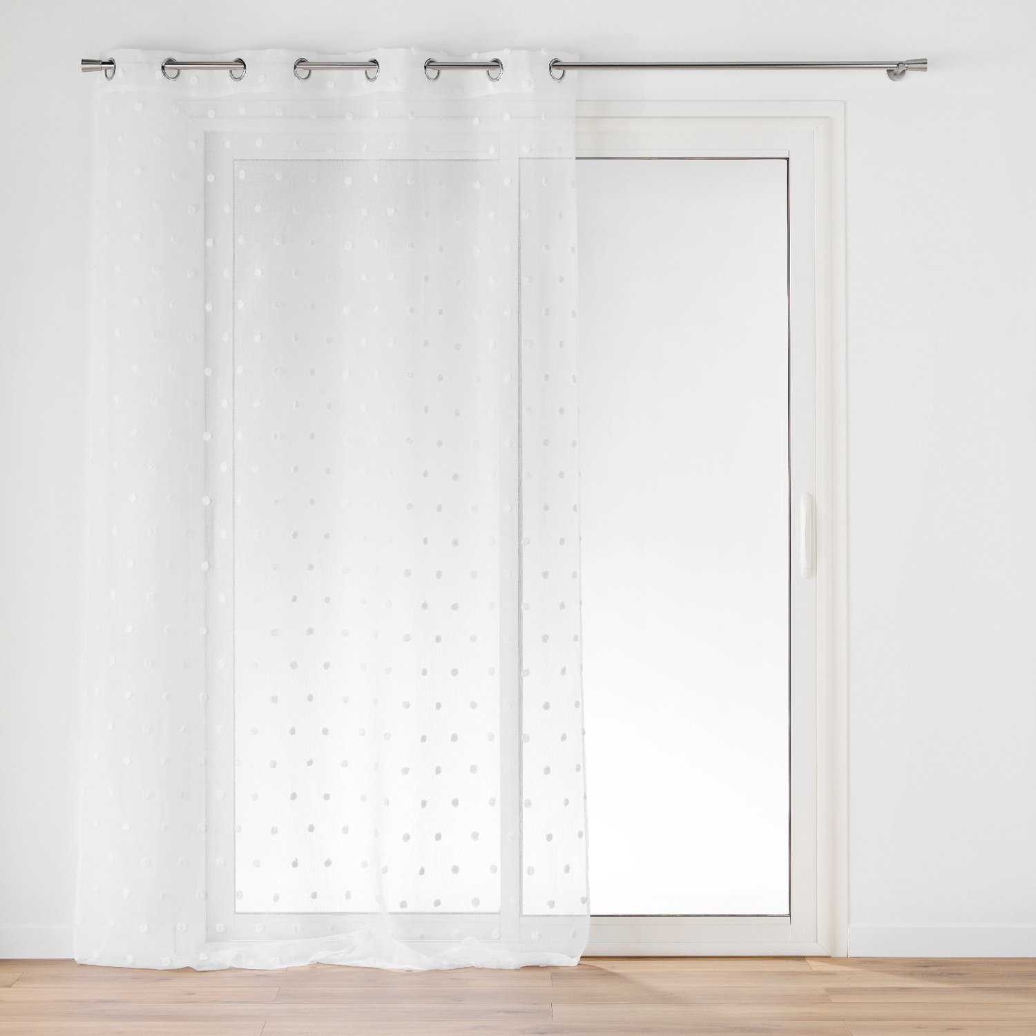 Douceur d'intérieur - Raamgordijn met pompons, 140 x 240 cm, POMPINOU