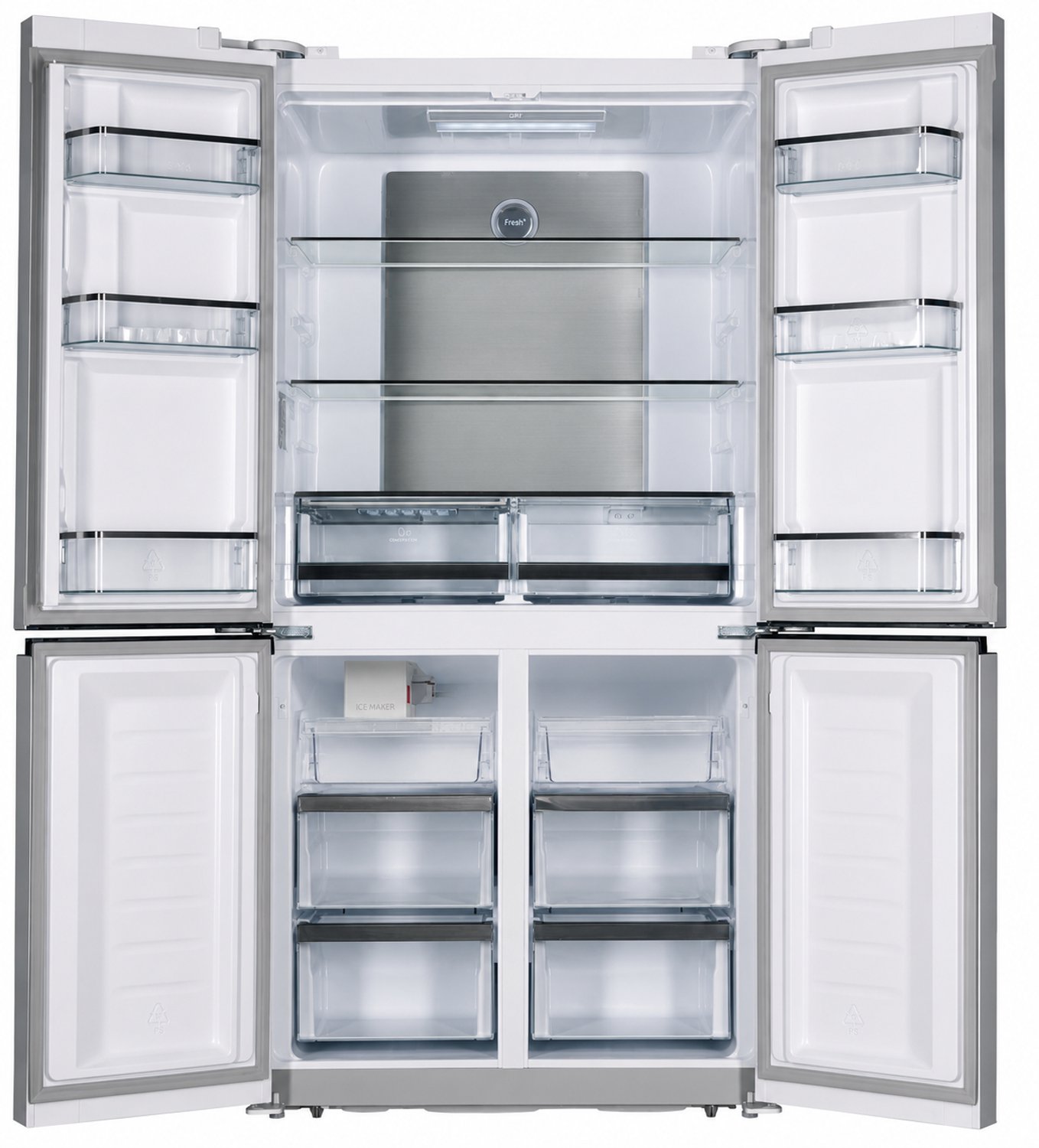 Lincoln Prestige PR4P56FDIN – Luxe 4-Deurs Amerikaanse Koelkast – 539 Liter – Total No-Frost – Zwart Inox