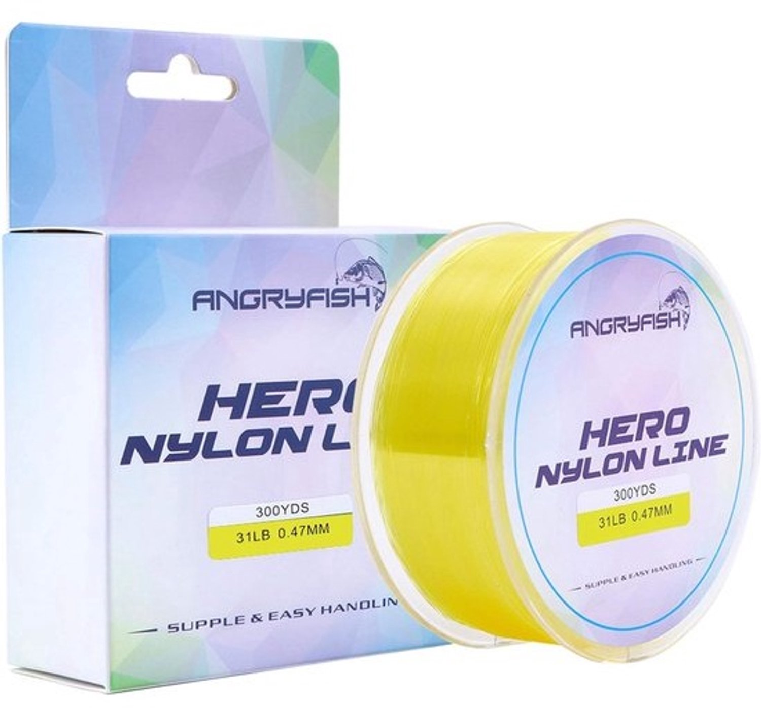 Nylon vislijn - Monofilament lijn - Zeevissen - Extra slijtvast - 300M 40lbs - Geel
