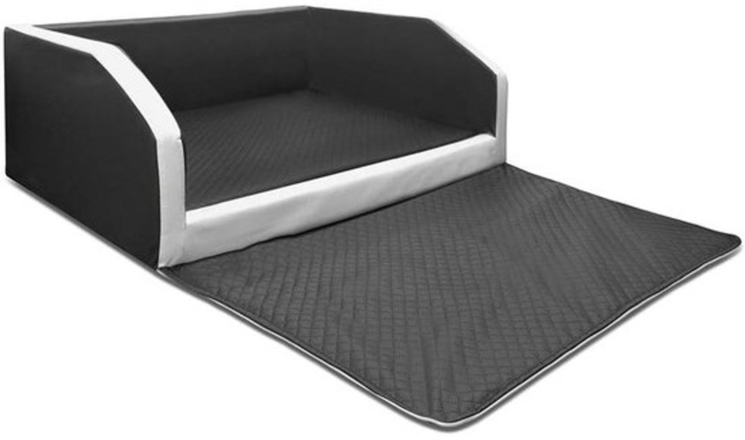 Hondenbed voor de auto - Hondenmand voor de kofferbak - Reizen met je hond - Robuust kunstleer - 100 x 80 x 38 cm