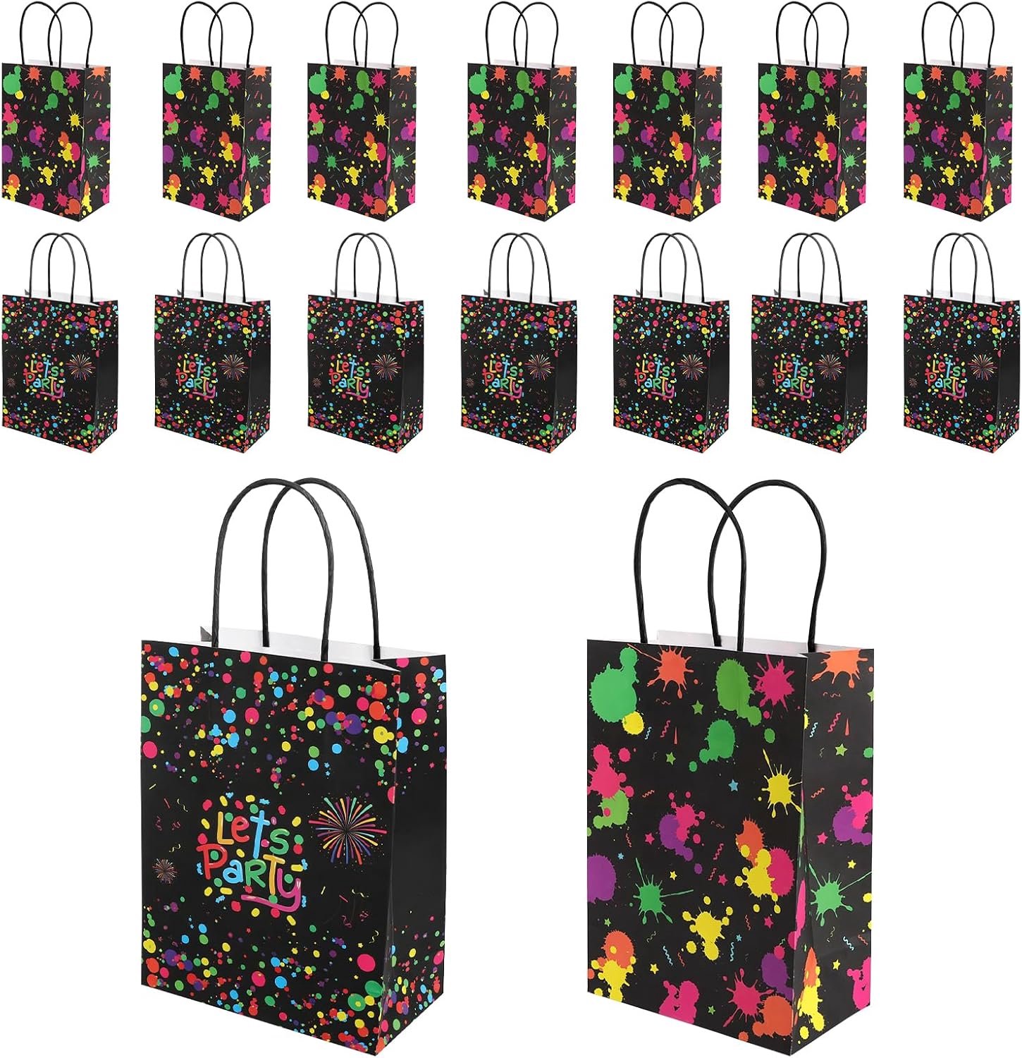 Cadeautasjes 21x15x8 cm - papier - 16 stuks - ideaal voor kinderverjaardagsfeestjes - m-winkel