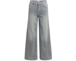 YAYA Denim jeans met wijde pijpen en naaddetails (L32)/ kleur mid grey denim/ maat 38