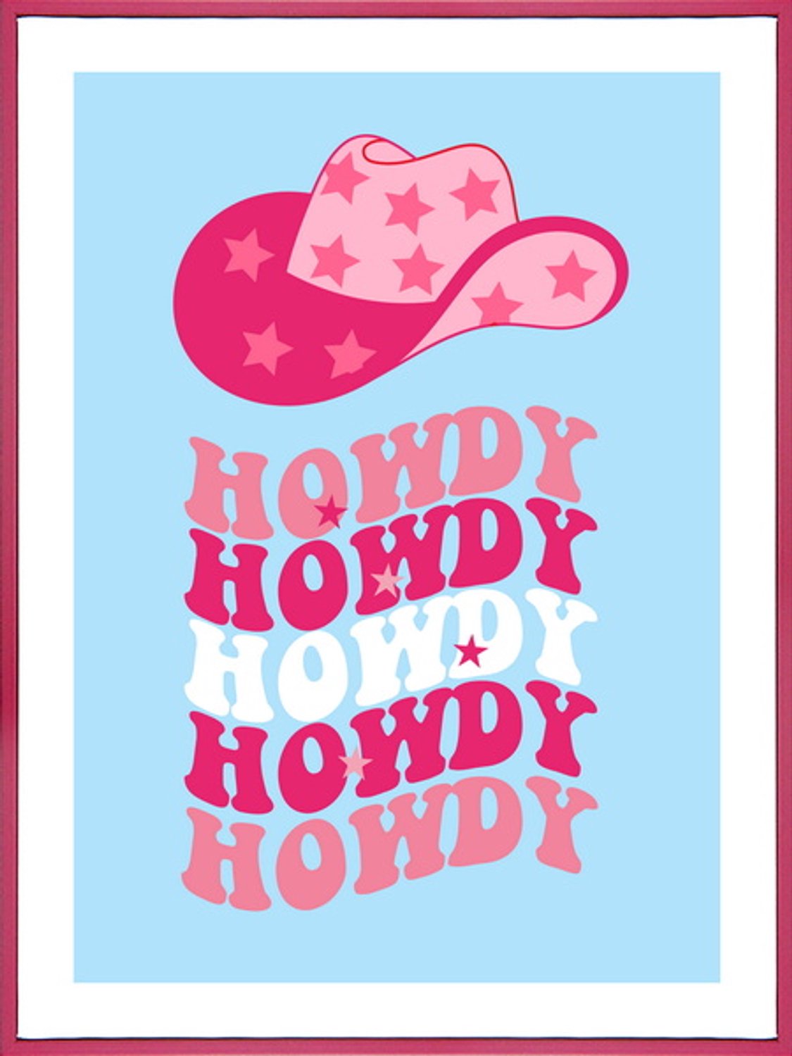Poster in frame howdy 30x40cm