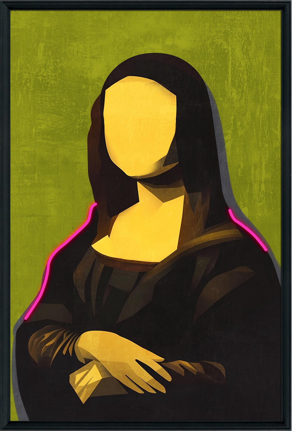 Schilderij met LED Mona Lisa