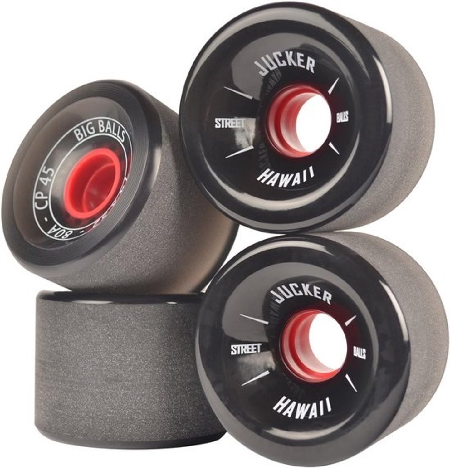 Longboardwielenset voor skateboard en cruiser Street Juice Diverse maten